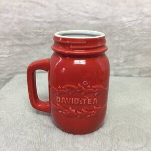 David’s Tea Mason Jar Style Red Coffee/Tea Mug